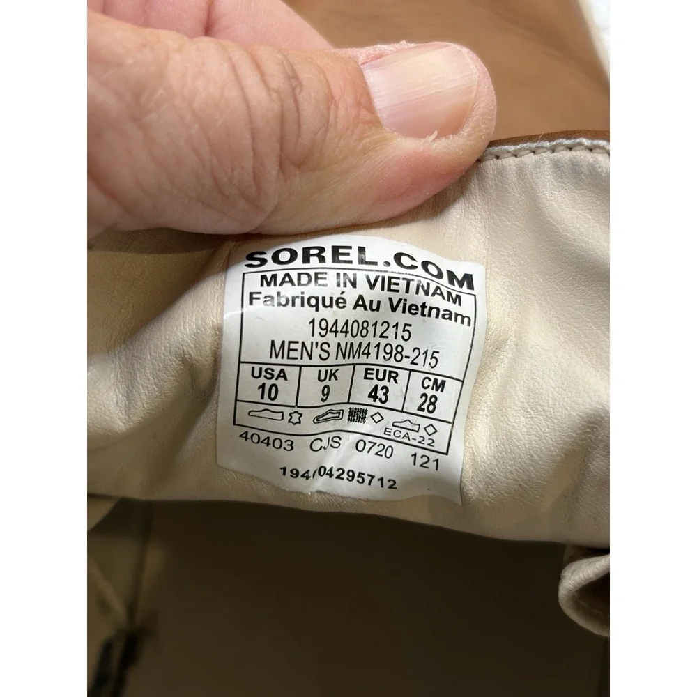 Sorel Chukka Boots Sneakers Men's 10 Brown Waterproof Leather Casual Short Lace
